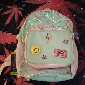 Kids Sequin Backpack - Pink and Mint